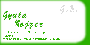 gyula mojzer business card